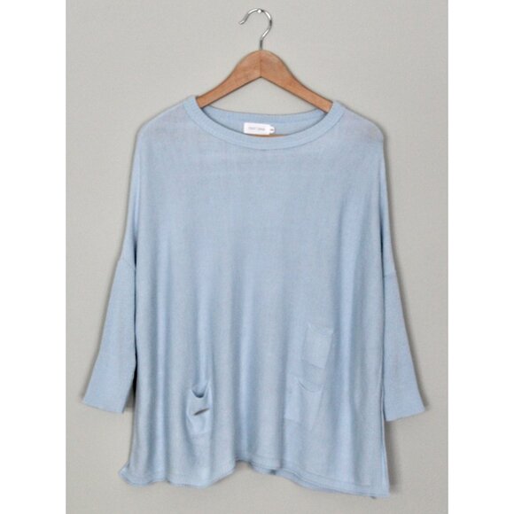 MERSEA Catalina Travel Sweater Oversized Light Blue, Size S/M WITH SNAG FLAW - Picture 2 of 13